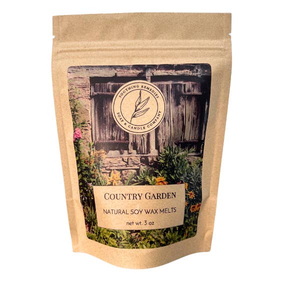 Busta di cera profumata Country Garden per la vendita all'ingrosso da parte di Soothing Remedies Soap and Candle Company