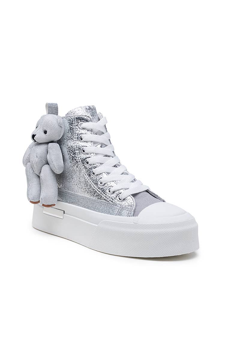 LADY GLORY – Engroshandel Lifestyle sneaker - Dame – High-top sneakers med dekorativ bamse6