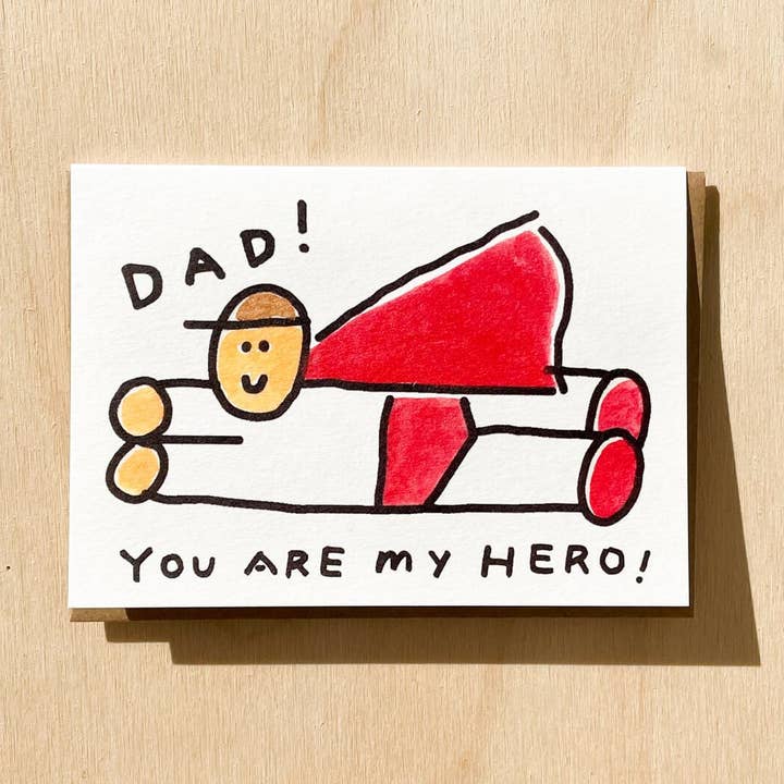 Wenskaart - You're My Hero Dad voor wholesale door oitama