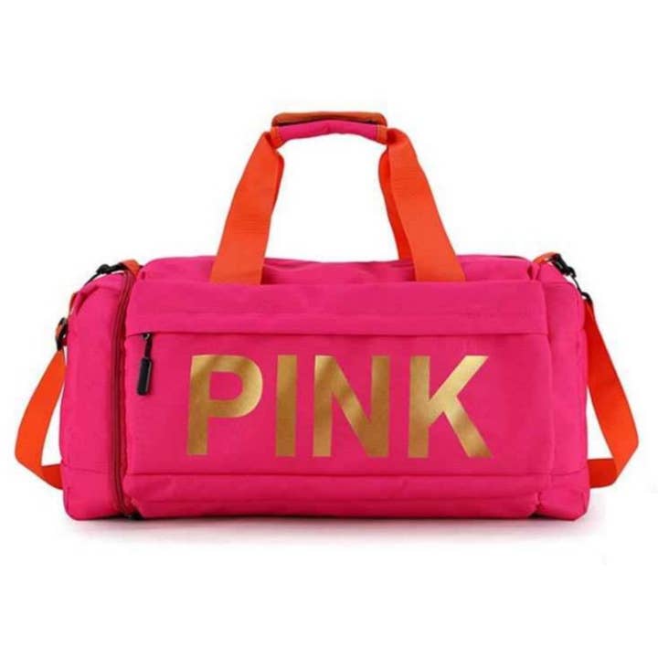 Fuchsia Canvas Travel Duffel for wholesale by PinktownUSA