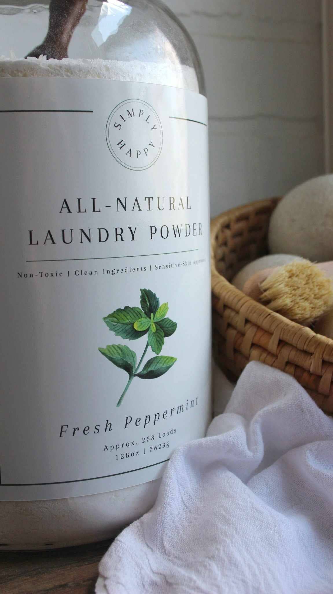 Simply Happy - Vendita all'ingrosso Detersivi per bucato in polvere/capsule - Detersivo in Polvere Naturale | Menta Fresca4