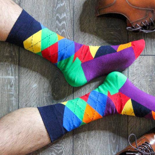 Wear Sierra – wholesale Socks – Men's – Men's Colorful Crew Socks in Combed Cotton (3 Pair Packs)7