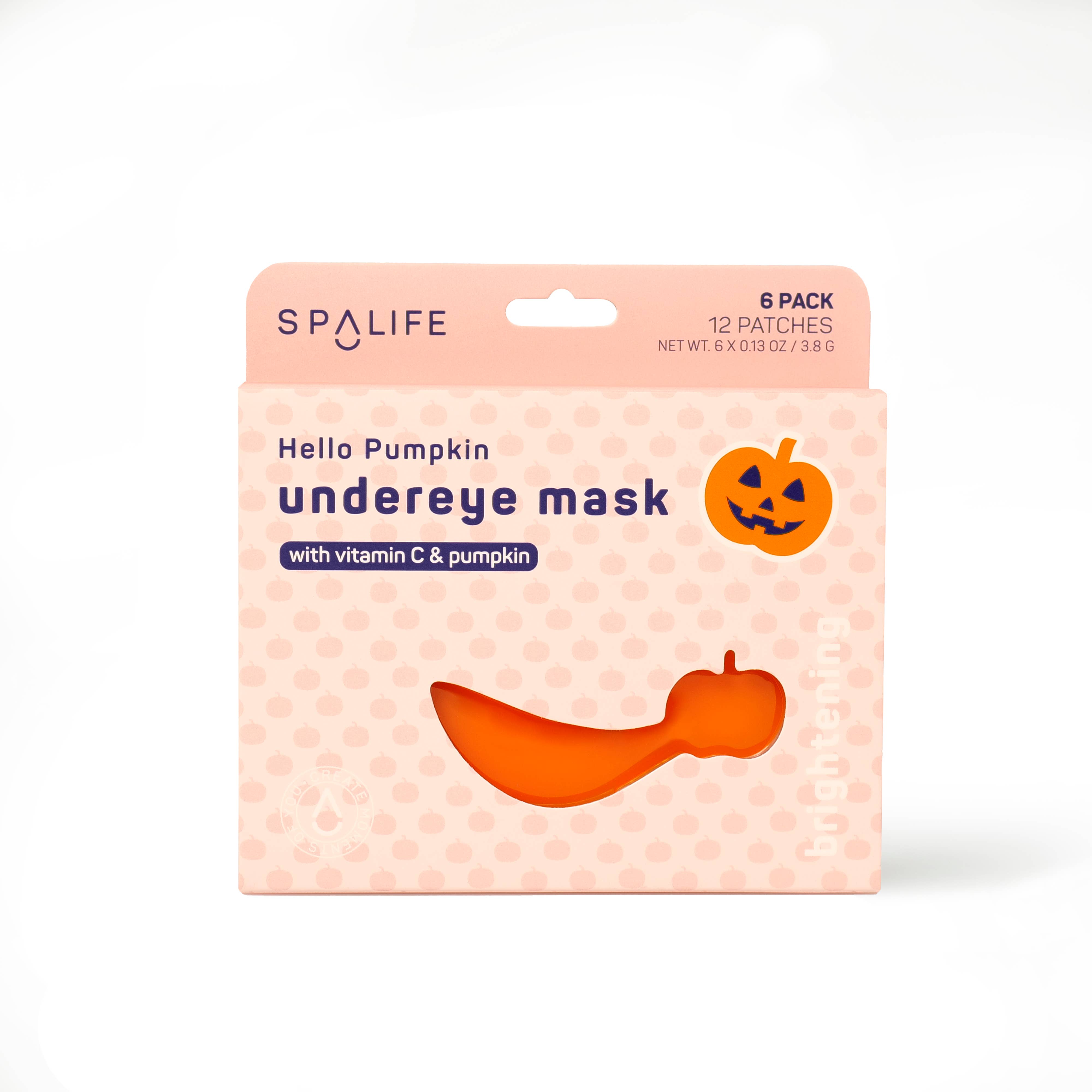 My Spa Life - Wholesale Eye treatment mask - Halloween Hello Pumpkin Brightening Undereye Masks - 6 Pairs