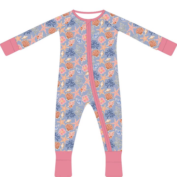 Seashell Snuggles Bamboo Sleeper for wholesale by Eazy Living Baby Co