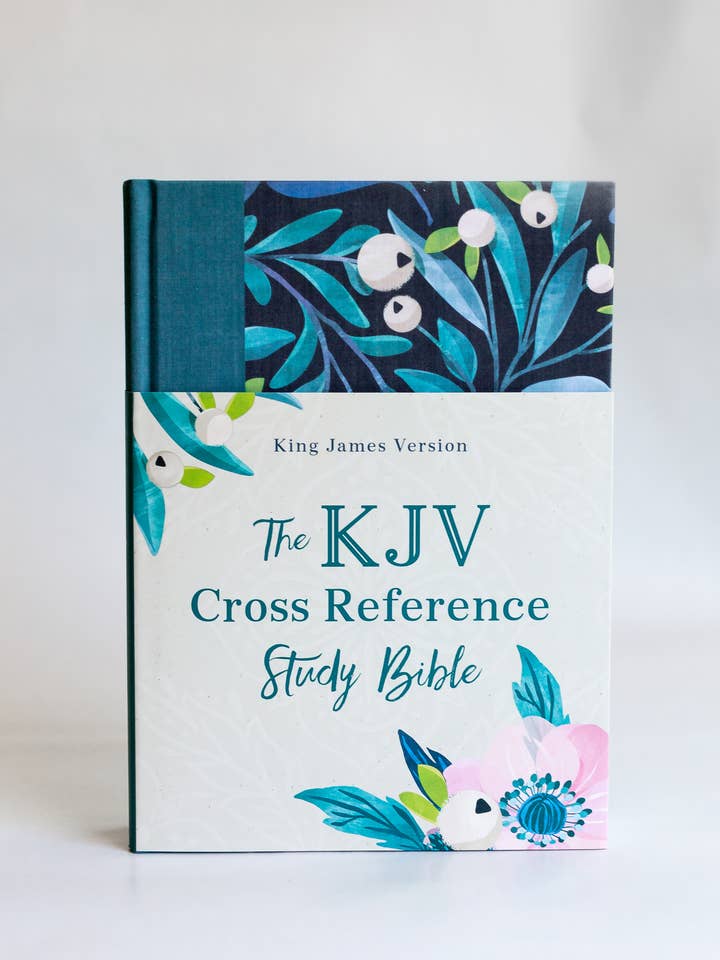 KJV Cross Reference Study Bible—Turquoise Floral for wholesale by Barbour Publishing, Inc.