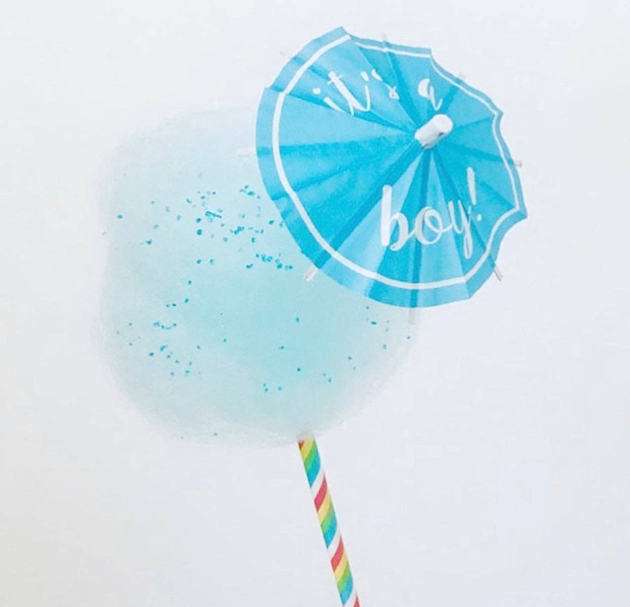 The Tiny Umbrella - Wholesale Cocktail Shaker - It's A Boy! Cocktail Umbrella2