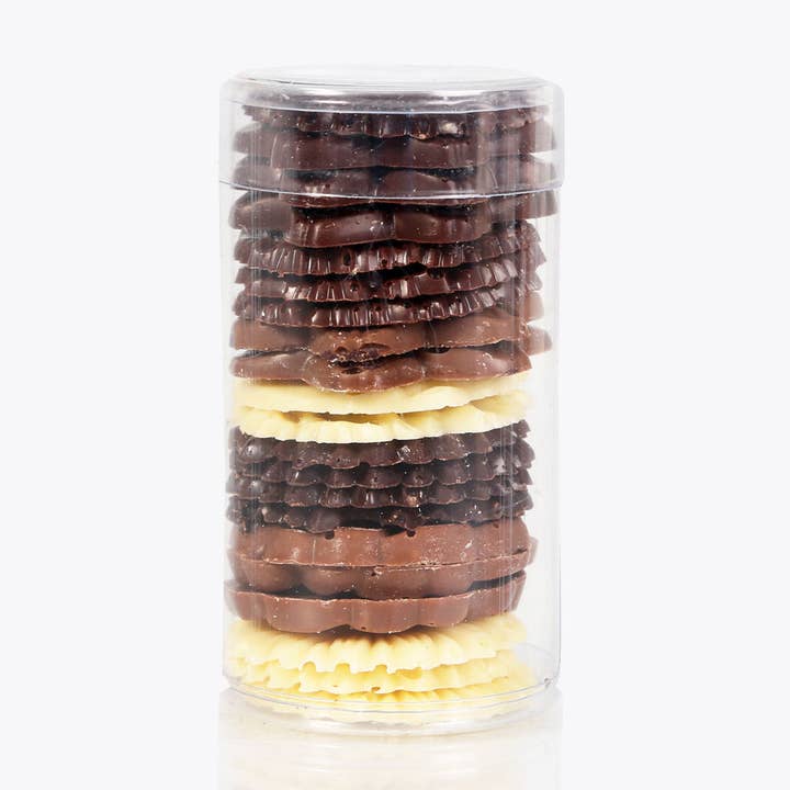 Blandade chokladblommor - 110g rör för wholesale av Bomboneria Pons