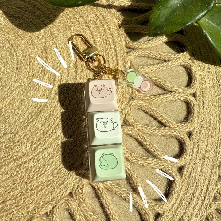 Dango Dogs Triple Keycap Fidget for wholesale by Biscuitfloof Studios