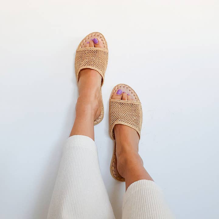 DarKech – wholesale Sandaler - Dam – Raffia Sandaler MAROCKANSKA för stranden, RAFFIA SKOR för kvinna