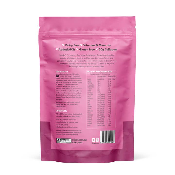 Locako - Wholesale Powdered Health Drink - Keto Meal - Formulated Replacement Shake - Vanilla