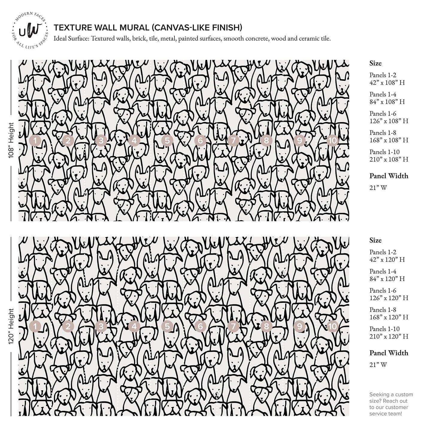 Urbanwalls - Wholesale Wallpaper - Puppy Mural1