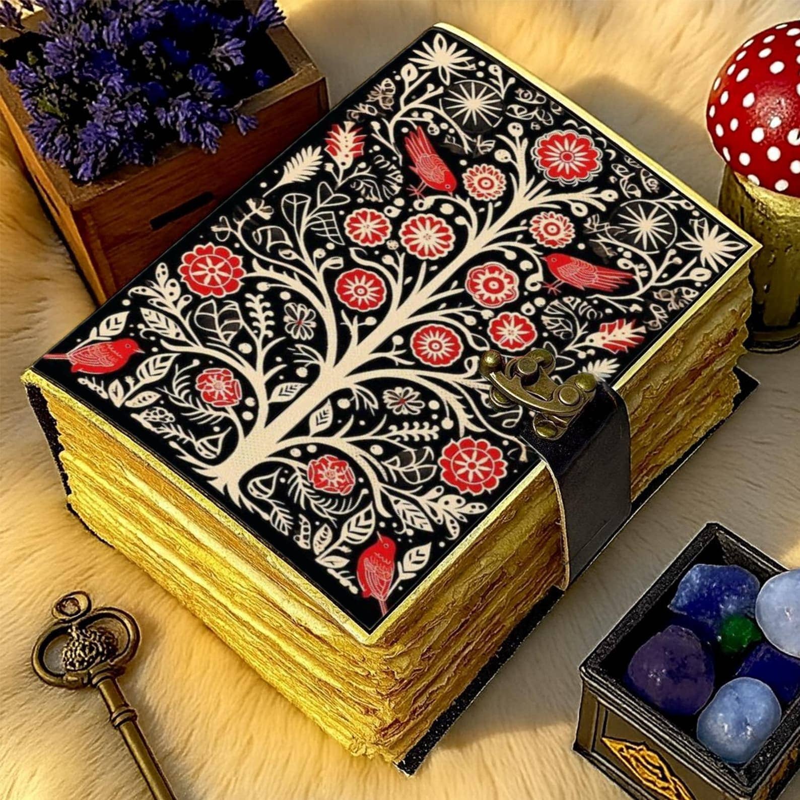 MNM HANDICRAFTS - Wholesale Journal/Diary - Handmade Vintage Leather Journal Floral journal Notebook 5