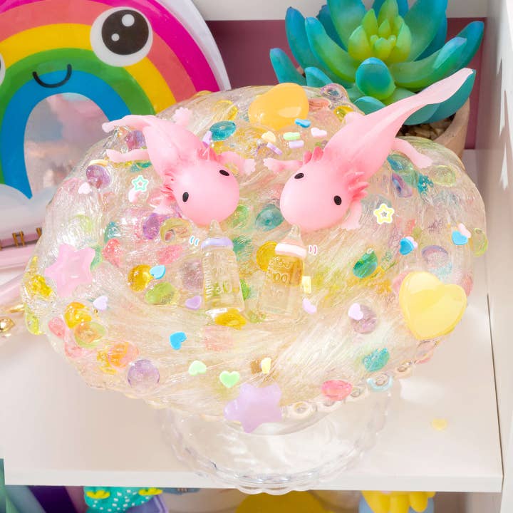 Kawaii Slime Company - Vendita all'ingrosso Plastilina/slime - Bambini - Slime Cupola Trasparente con Firma Baby Axolotl™ (4 pezzi/confezione)4