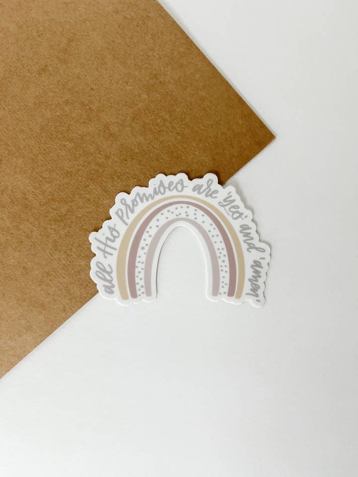 Yes and Amen Rainbow Sticker for wholesale by Oliva Roots