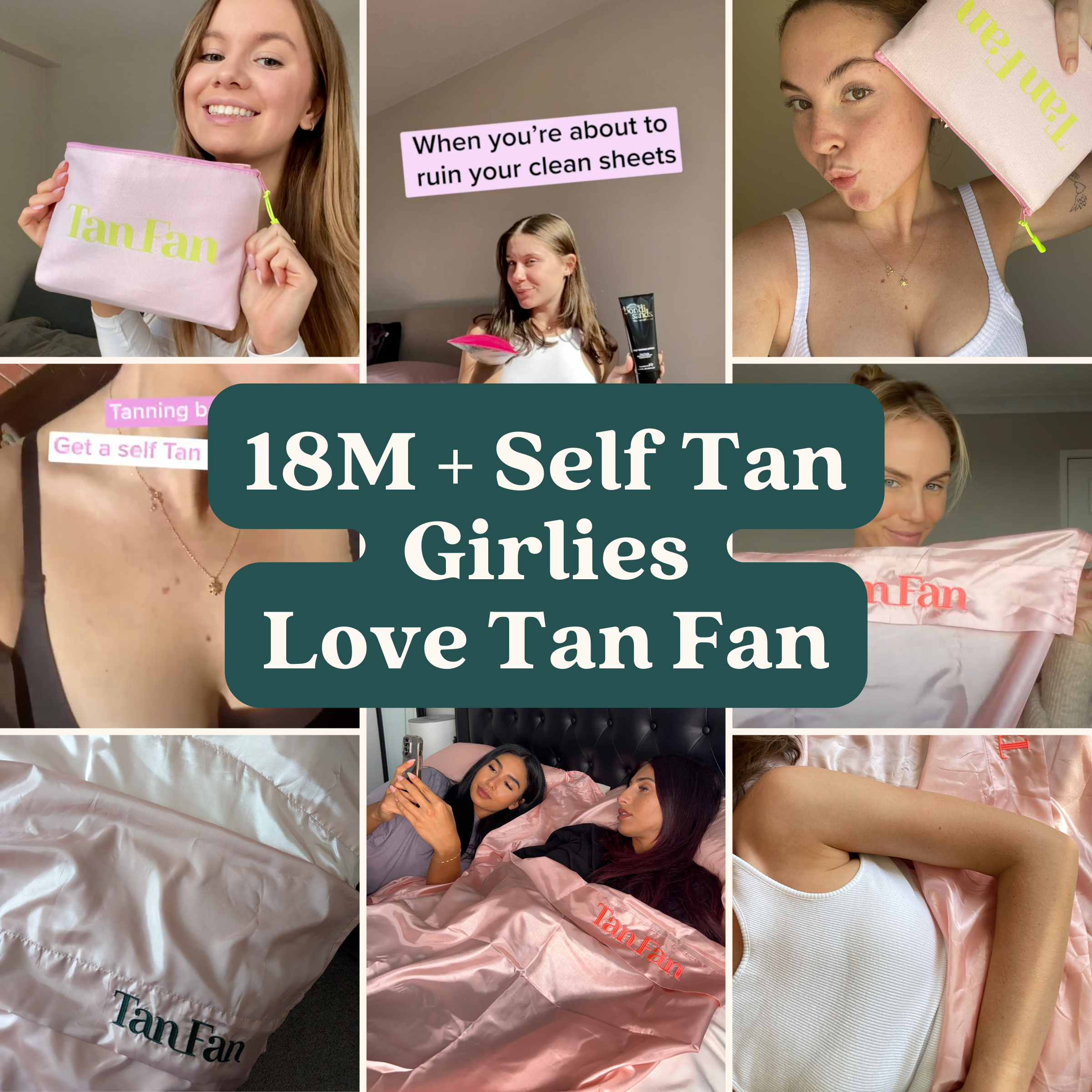 Tan Fan - Wholesale Sheet Set - Self Tan Sleep Sac For Dark Tanner - Baby Pink 3