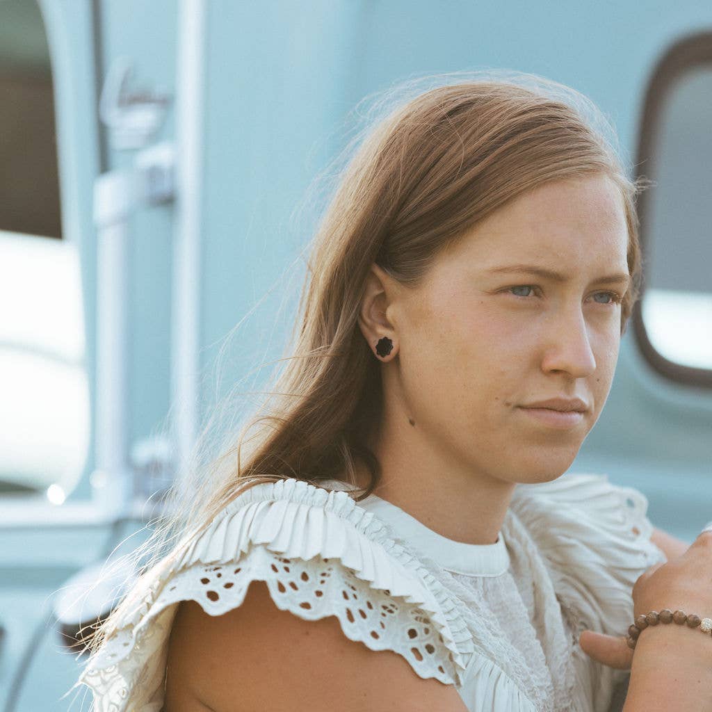 Steel & Clover - Wholesale Stud/Post Earrings - Peony Stud Earring1