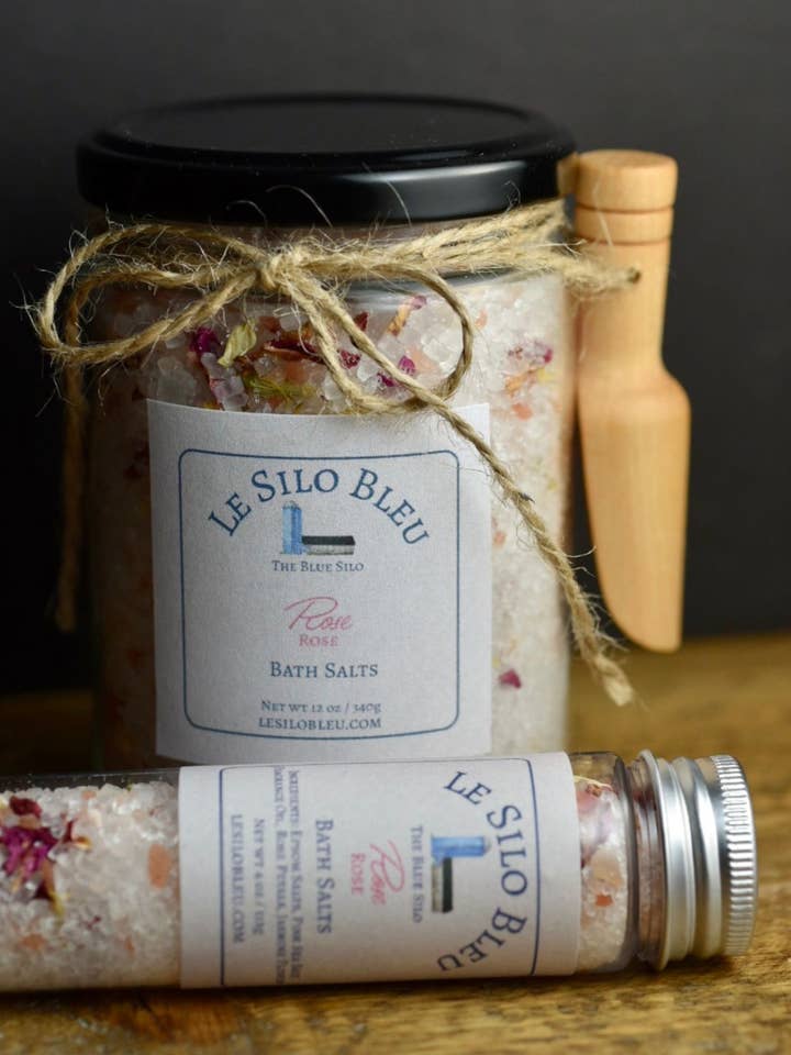 Relaxing Bath Salts-Favorite Scents -Tubes/Jars with Scoop for wholesale by Le Silo Bleu