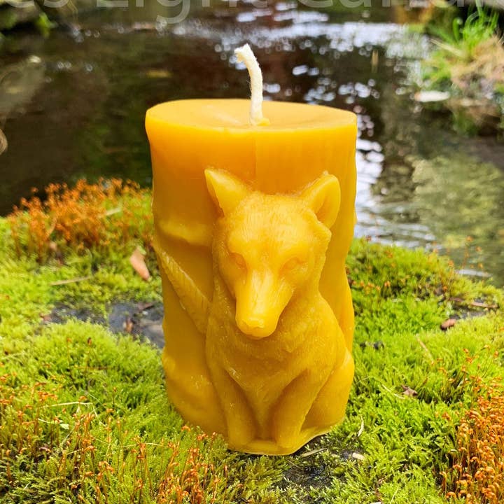 Wolf Beeswax Pillar Candle for wholesale by Bees Light Candles