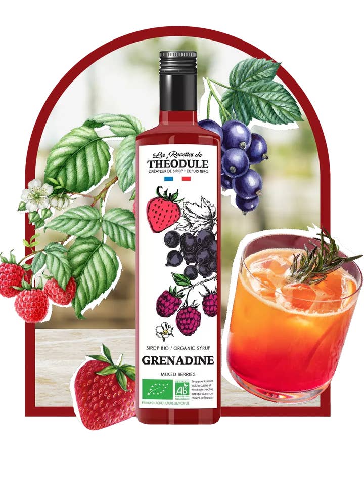 Biologische Grenadinesiroop 50 cl voor wholesale door Antésite - Maison Noirot