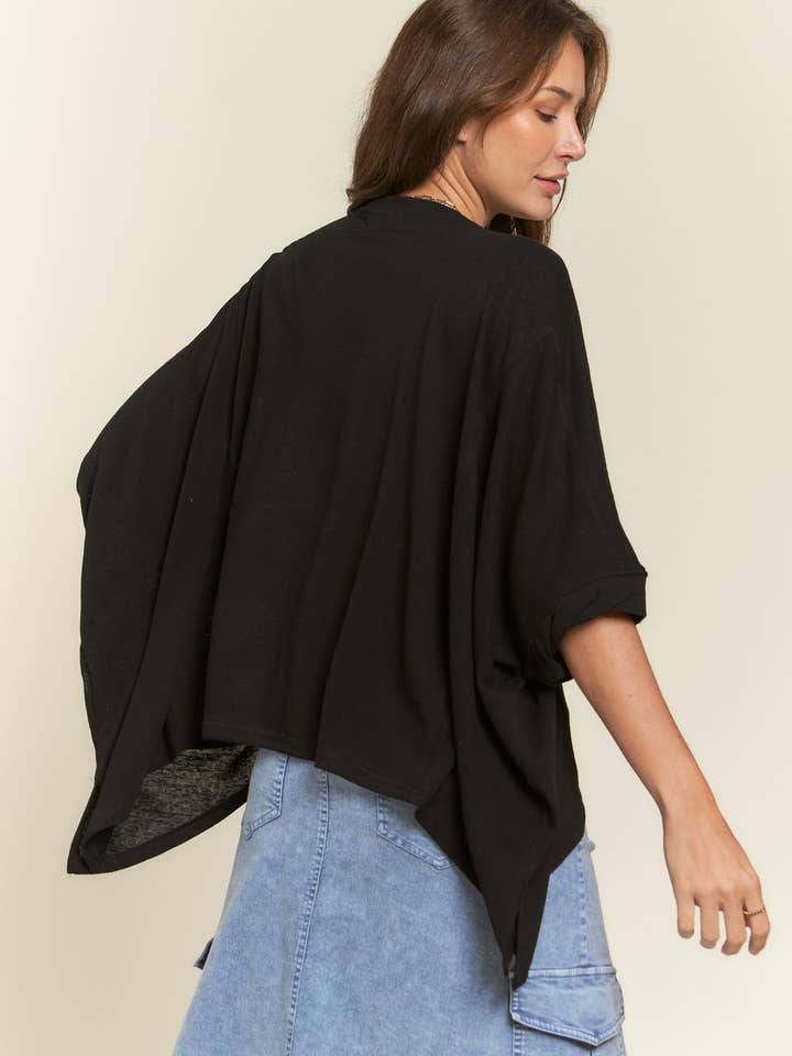 J.NNA - Wholesale Shirt - Women's - Loose Fit Dolman Solid Color Top