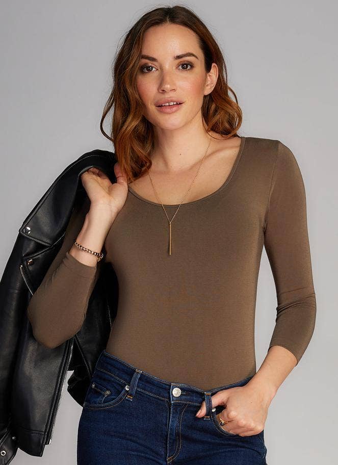 C'est Moi Clothing Co - Wholesale Knit Top - Women's - Bamboo 3/4 Sleeve Top- CEBT12066