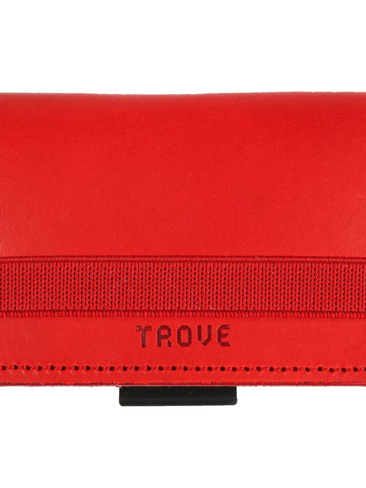 TROVE Cash Wrap: Red Leather for wholesale by TROVE