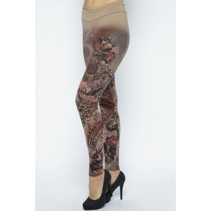 LEGGINGS WITH FLUR DE LIS for wholesale by VOCAL
