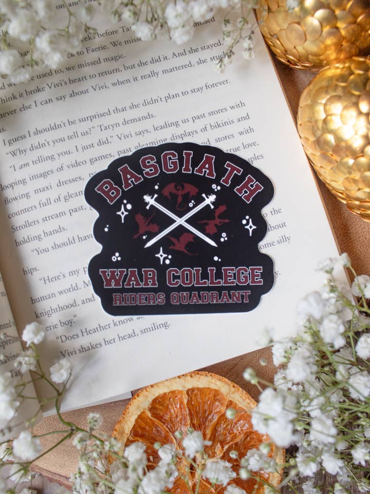 Fourth Wing | Basgiath War College Crest Sticker for wholesale by Meaggie Moos