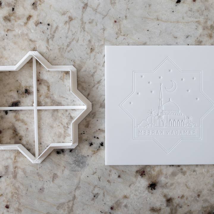 Cut Bake Stamp – wholesale Biscuit cutter – Ramadan Kareem Mosque Star Biscuit Cookie Fondant POPup & Cutter1