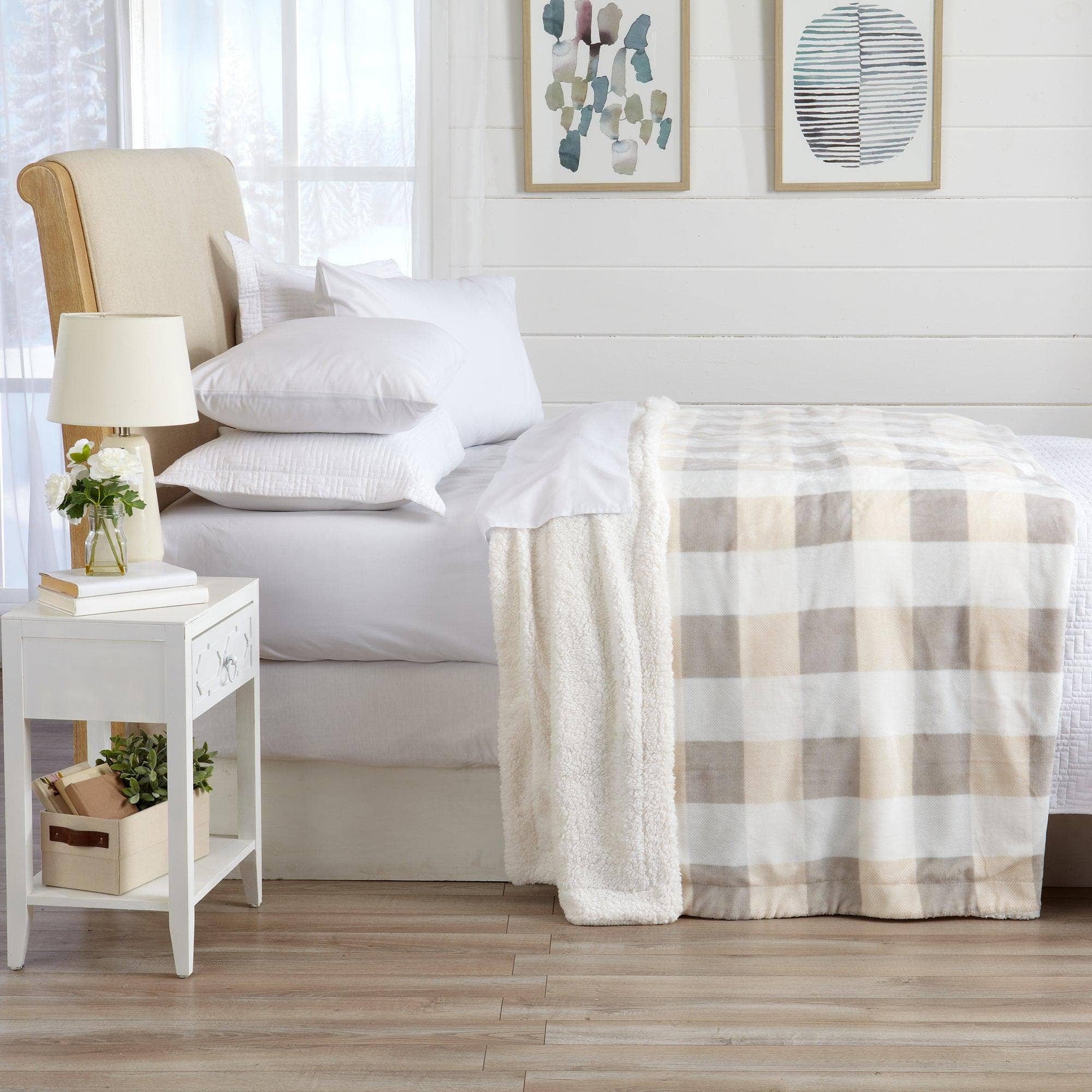 BH Collective - Wholesale Bedding Blanket - Bed Blanket - Velvet Plush & Sherpa Reverse - Kinsley114