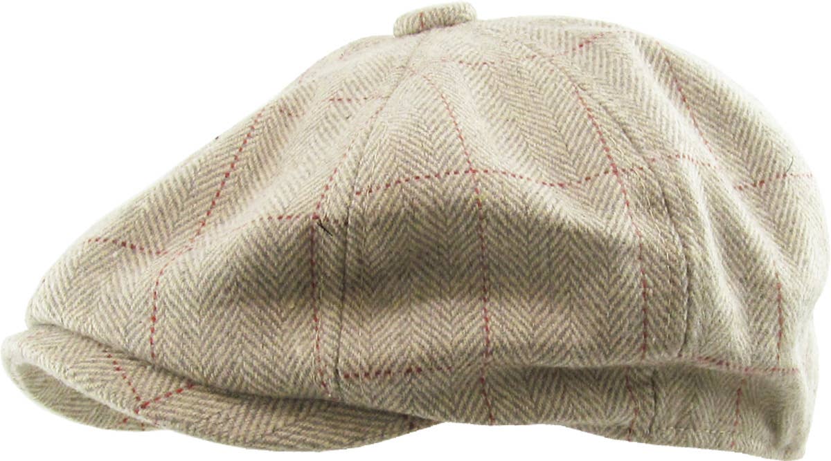 KBETHOS – Boina com pala - Homem por atacado – Botão espinha de peixe Ascot19