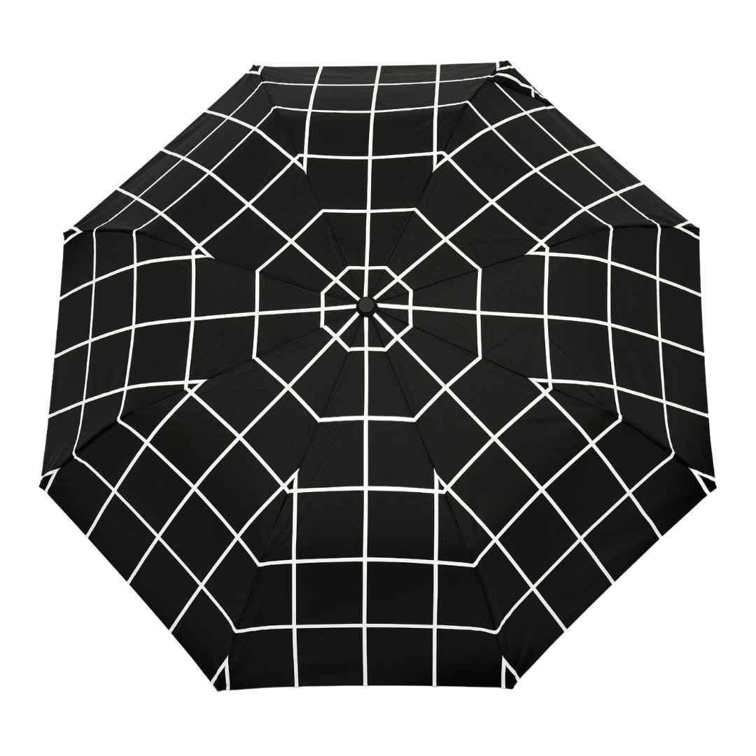 Original Duckhead USA - Wholesale Umbrella - Unisex - Stylish Black Grid Compact Eco-friendly Duck Umbrella2