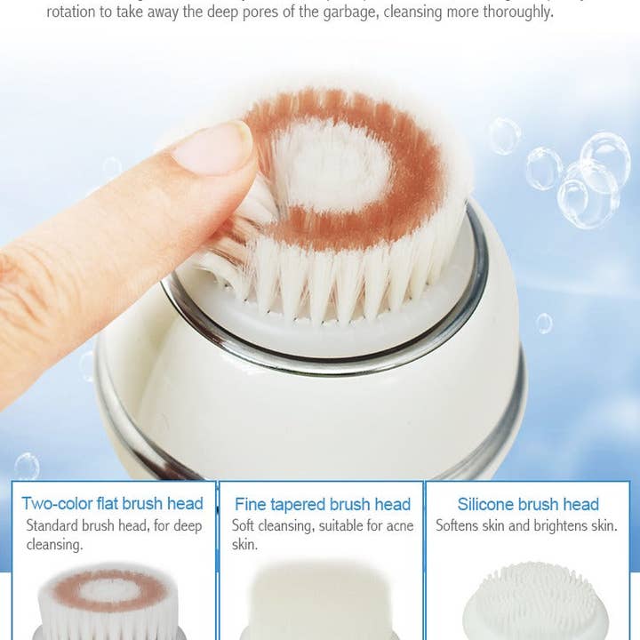 VIGOR - Wholesale Electronic skincare device - Electric Rechargeable Sonic Scrubber Silicone Facial Cleansi1