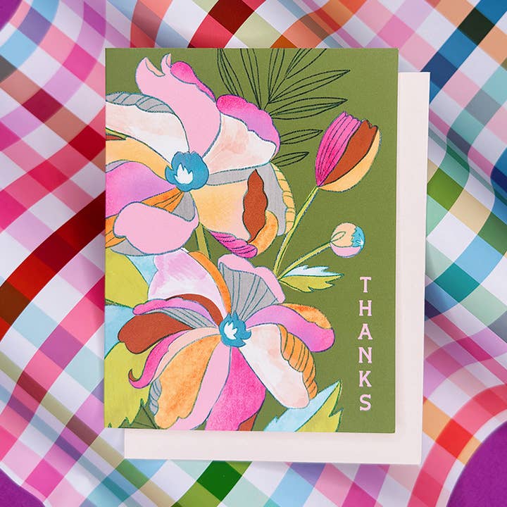 Floral Dream | Thank You Card | Artful Hand-Drawn Flowers for wholesale by O.O.M.F. Creative