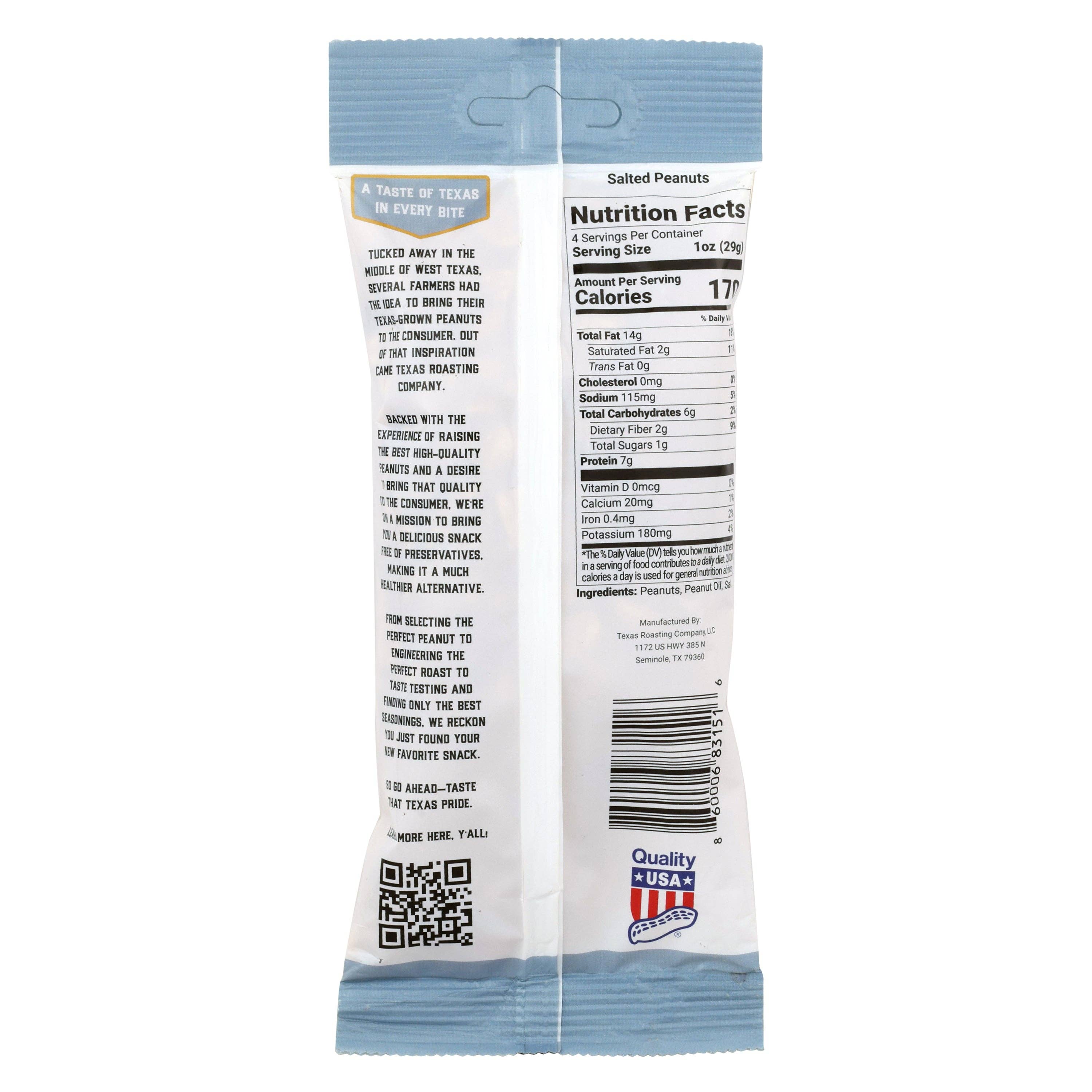 Texas Roasting Company – Frutos secos por atacado – Amendoins Salgados 4oz (Caixa de 12)1