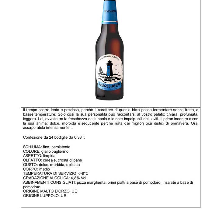 Metina SAS - Wholesale Beer - Premium Lager Theresianer Beer 33 cl.2