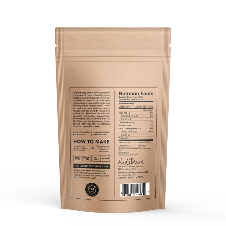 MediDate - Wholesale Ground Coffee - MediDate Coffee Alternative - Roasted Date Seeds (Original)1