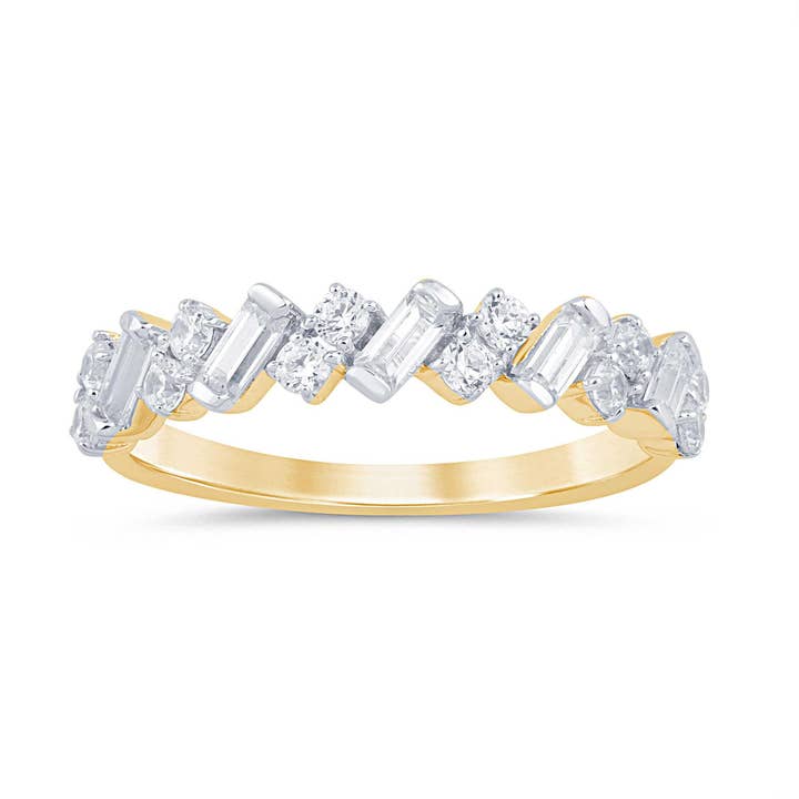 Certificeret 0,60 CTW Vs laboratoriedyrket diamantbånd i 14K guld for engroshandel hos White Rock