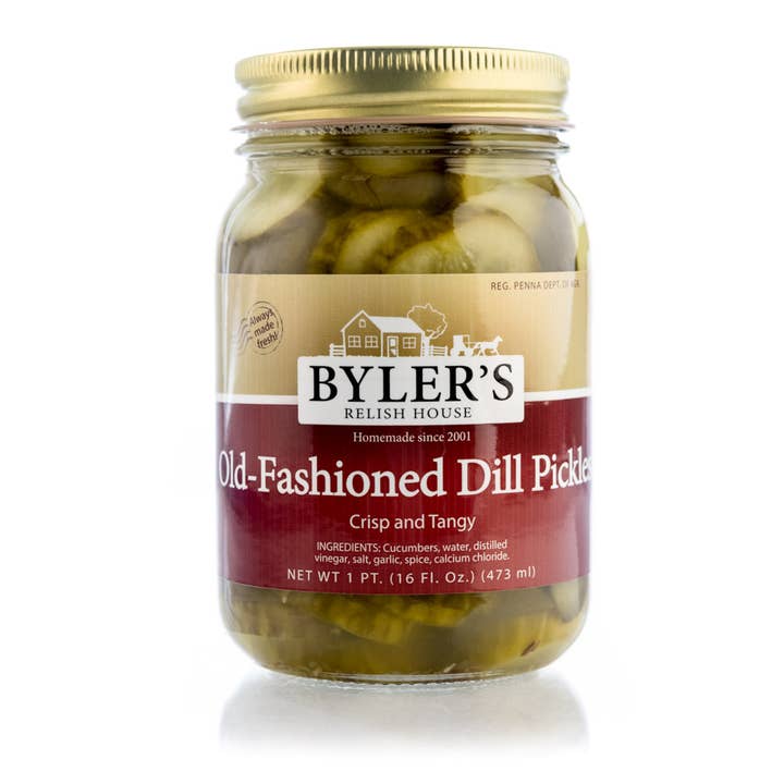 Byler's Old-Fashioned Dill Pickles, 16 oz for wholesale by Byler Canning Co.