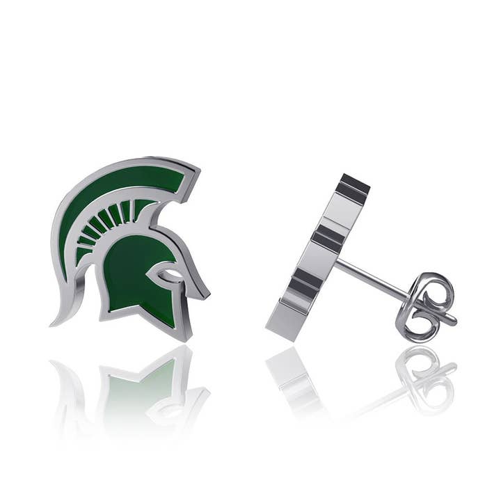 Michigan State University Post Earrings - Enamel for wholesale by Dayna Designs