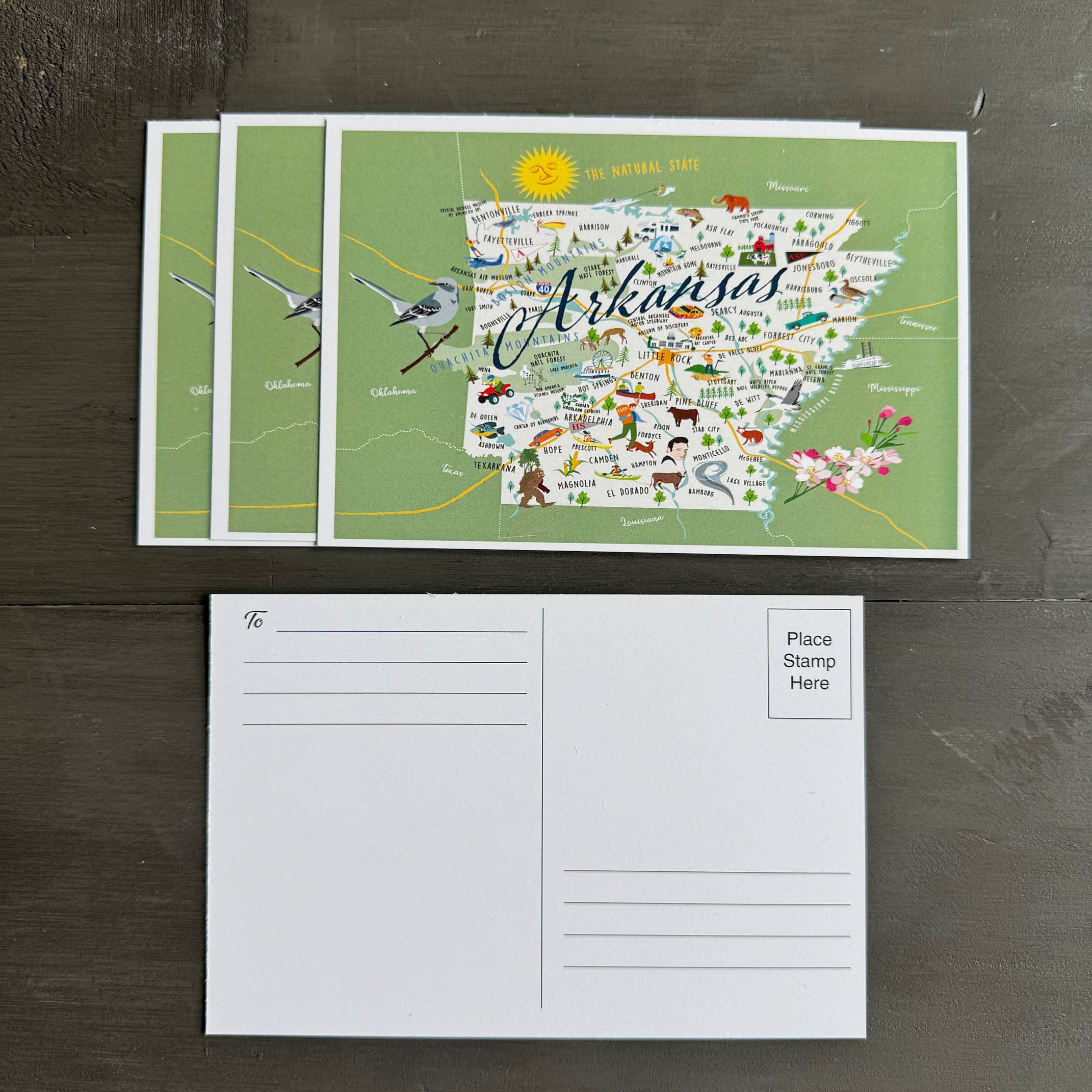 Galleyware - Wholesale Postcard - Arkansas 4" x 6" Postcard2