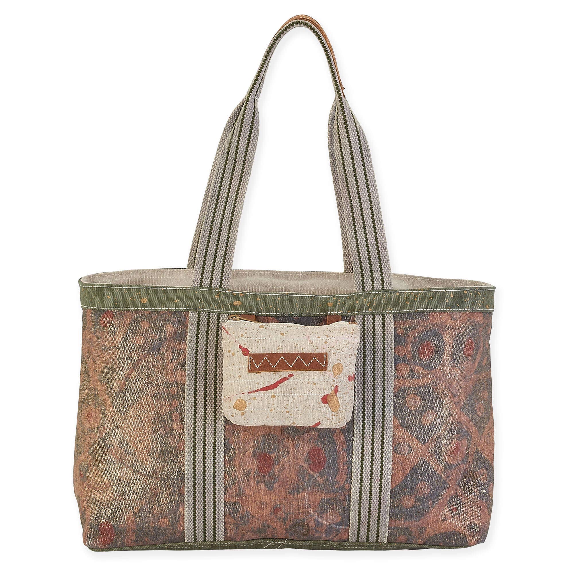 Headwear & Handbag Collections by Sun 'N' Sand - Wholesale Tote Bag - Unisex - Gold Splattered Med Tote0