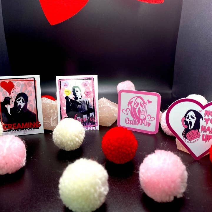 Ensemble d'autocollants d'horreur pour la Saint-Valentin pour la vente par The Shadow Witch