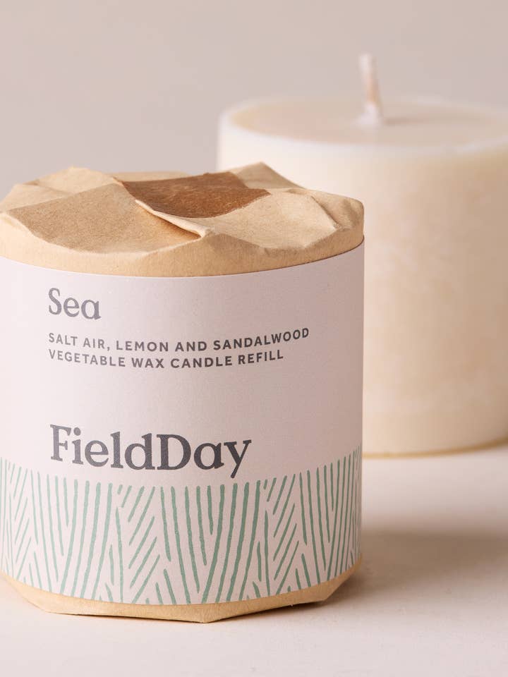 Sea Classic Vegetable Wax Stoneware Candle Refill for wholesale by FieldDay Ireland
