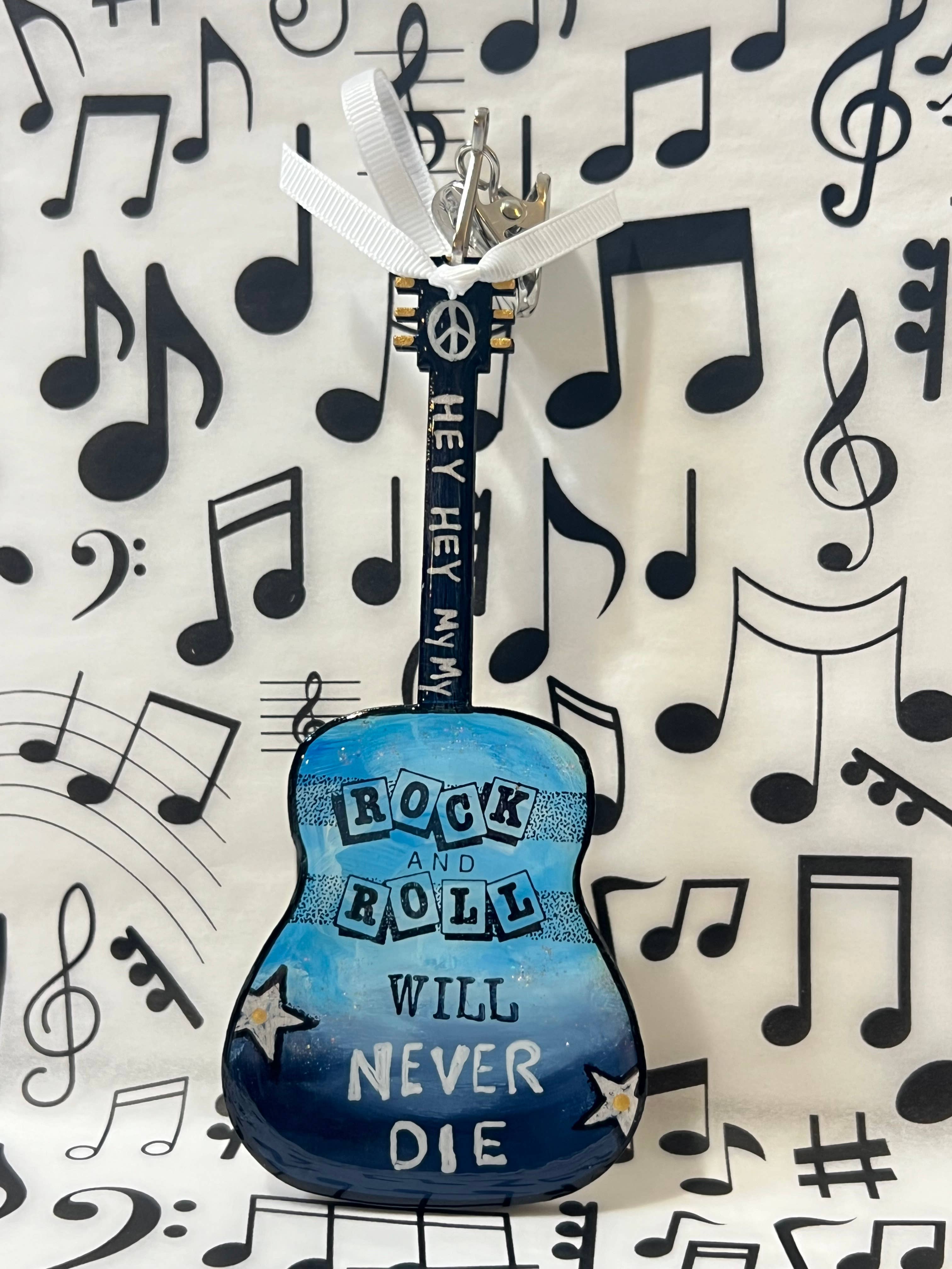 Clever Clogs Art - Wholesale Ornament - Rock and Roll Will Never Die, Neil Young, ornament 5