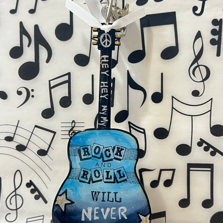 Clever Clogs Art - Wholesale Ornament - Rock and Roll Will Never Die, Neil Young, ornament 5