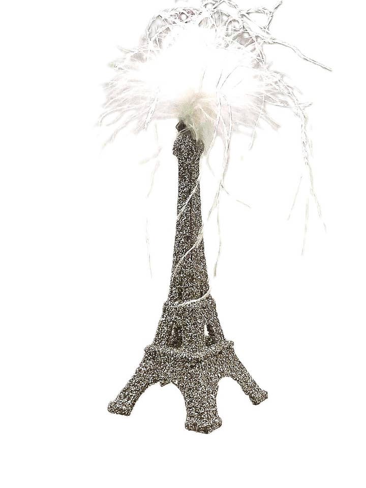 Eiffel Tower - Small, Silver, Ostrich Feathers for wholesale by Sherri's Designs