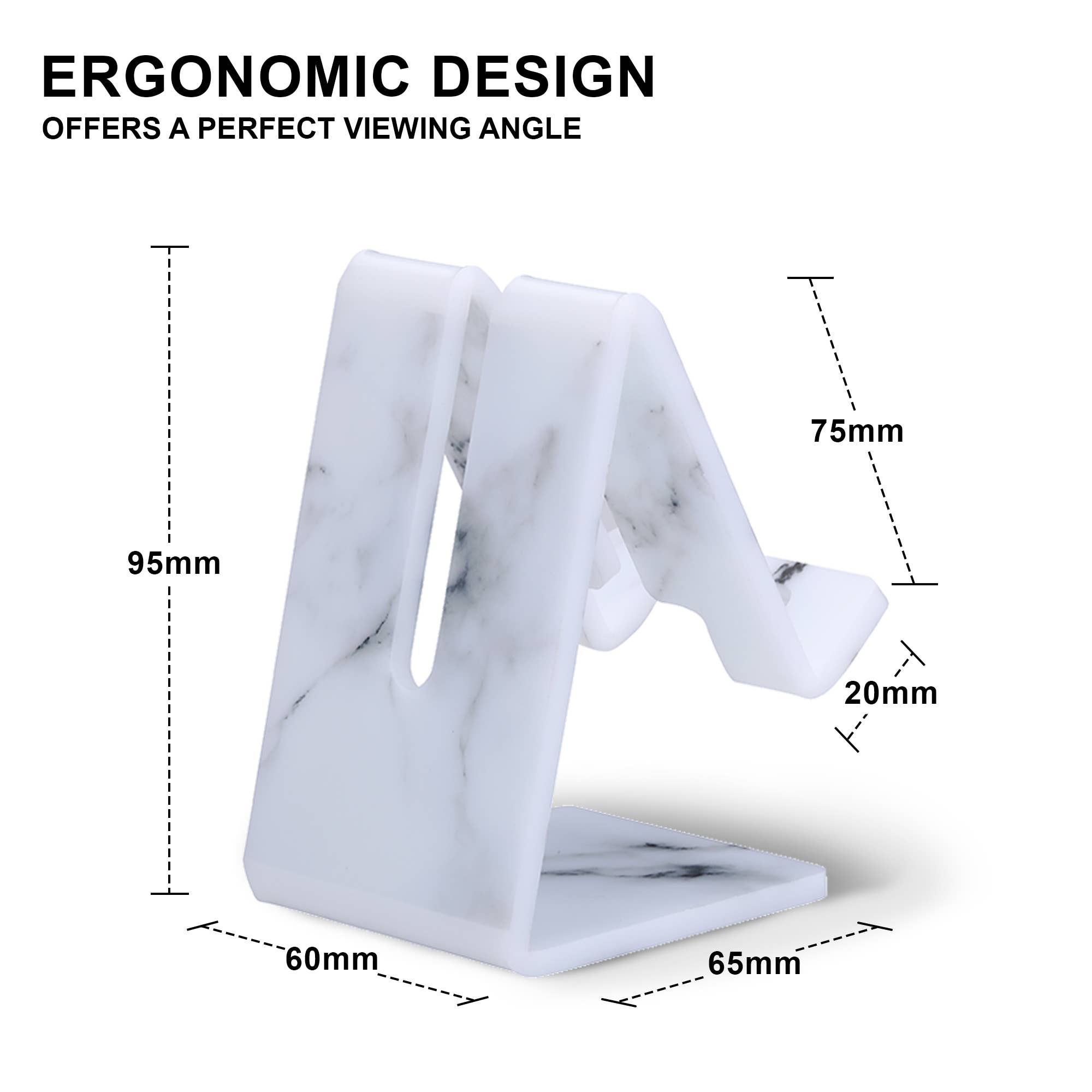 Ellie Rose – Engroshandel Tabletstativ – Akryl Telefonstativ - Misty Marble6