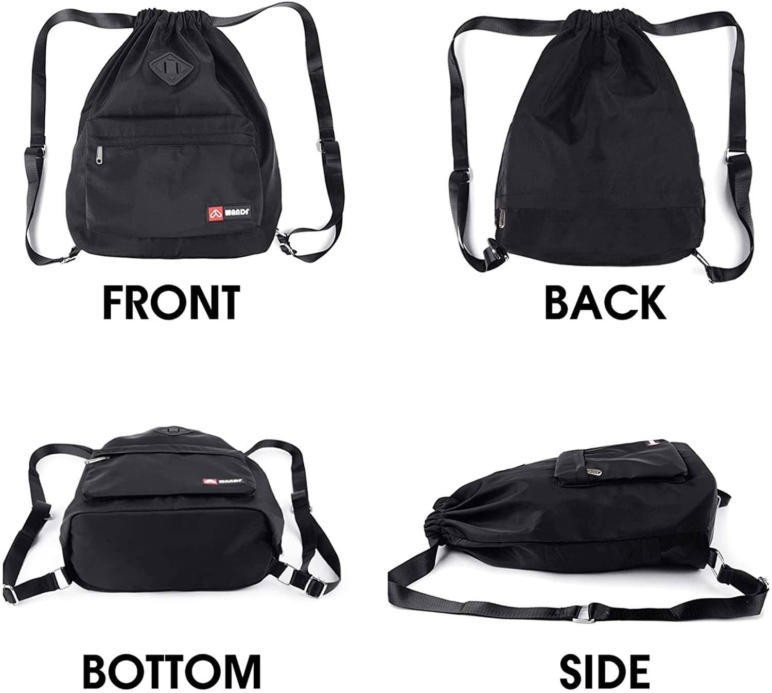 wandf - Wholesale Backpack - Unisex - Sport Drawstring Backpack With Shoe Compartment1