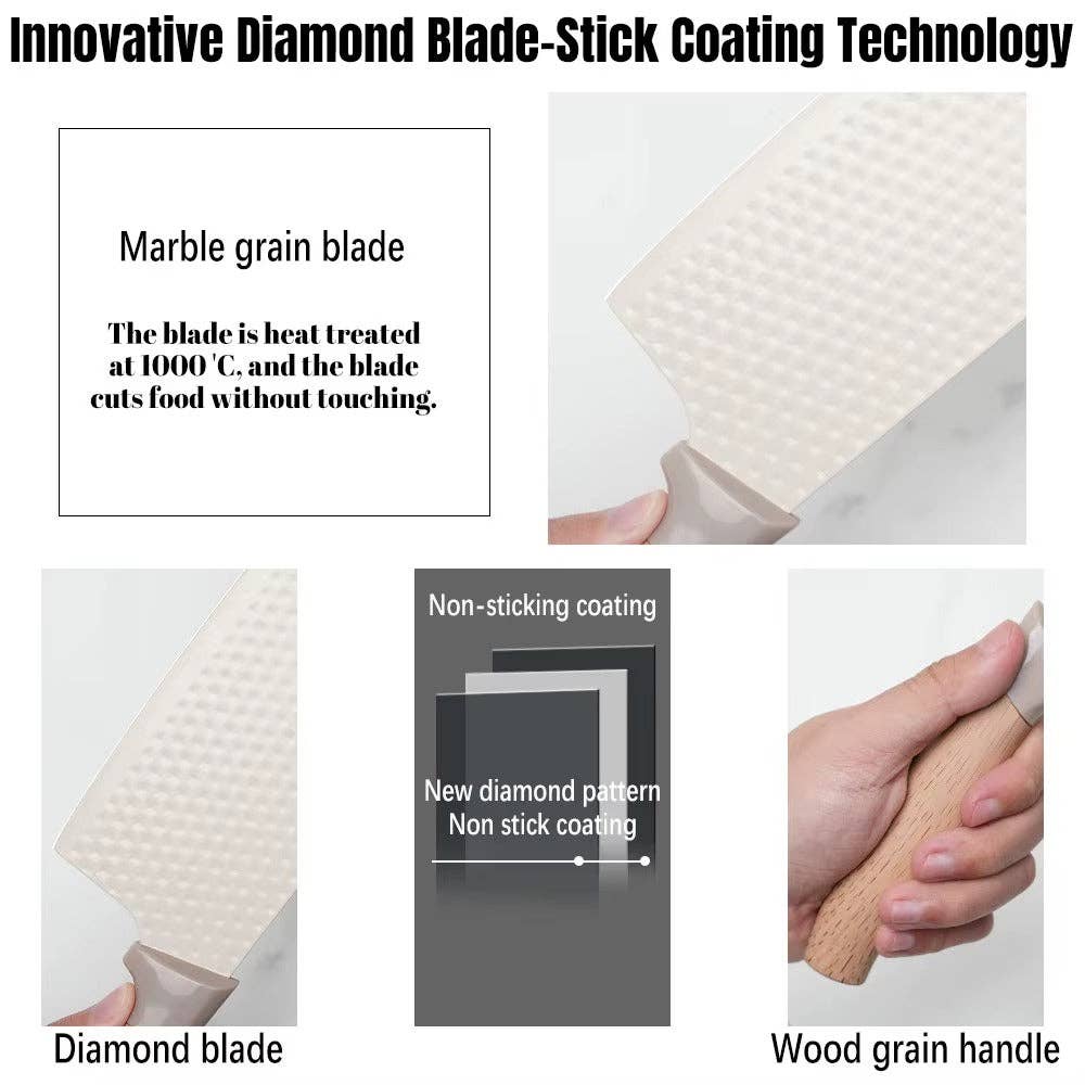 VIGOR - Wholesale Knife Set - Stainless Steel Kitchen Knives Kitchen Knife Wood Grain6